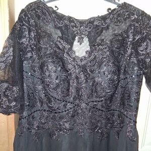 Plus Size Size 18 Elegant Black Lace Dress